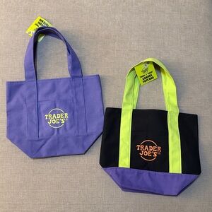 Trader Joes Halloween Mini Tote Bags Set of 2